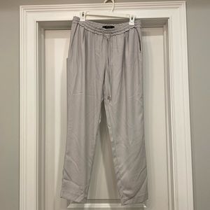 Zara light flowy pants with drawstring and back pocket detail